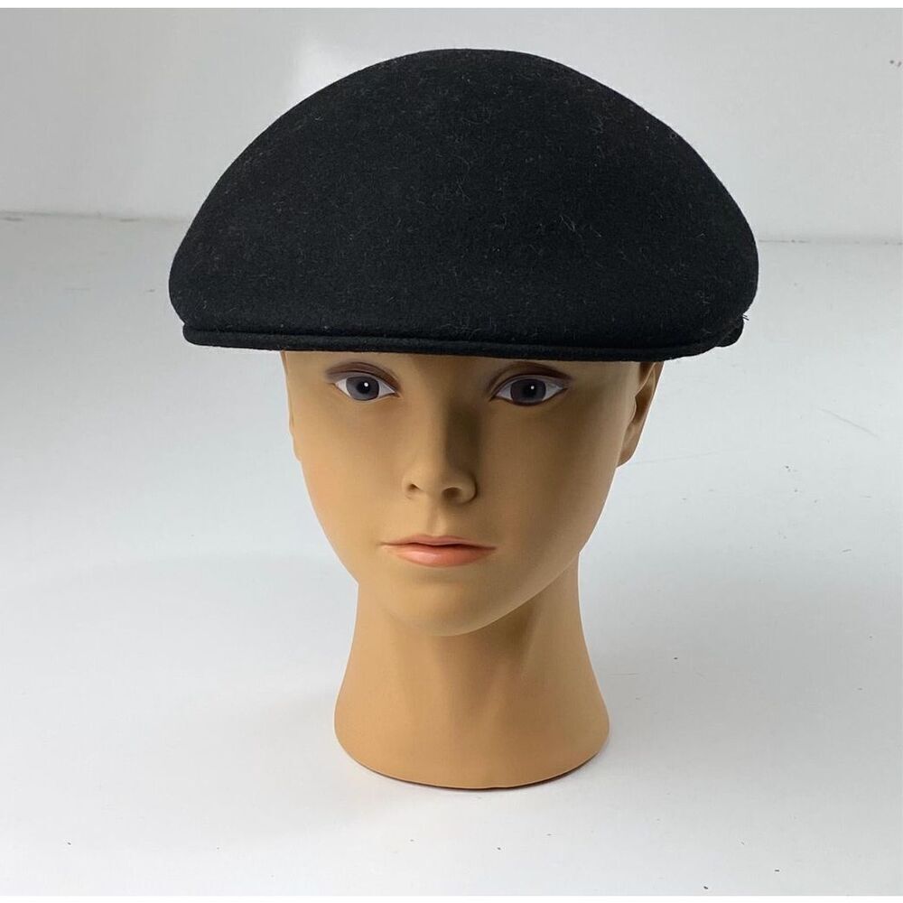 Country Gentleman Wool Cabbie Newsboy Hat Size Medium Black Newsie WPL5923 AC160